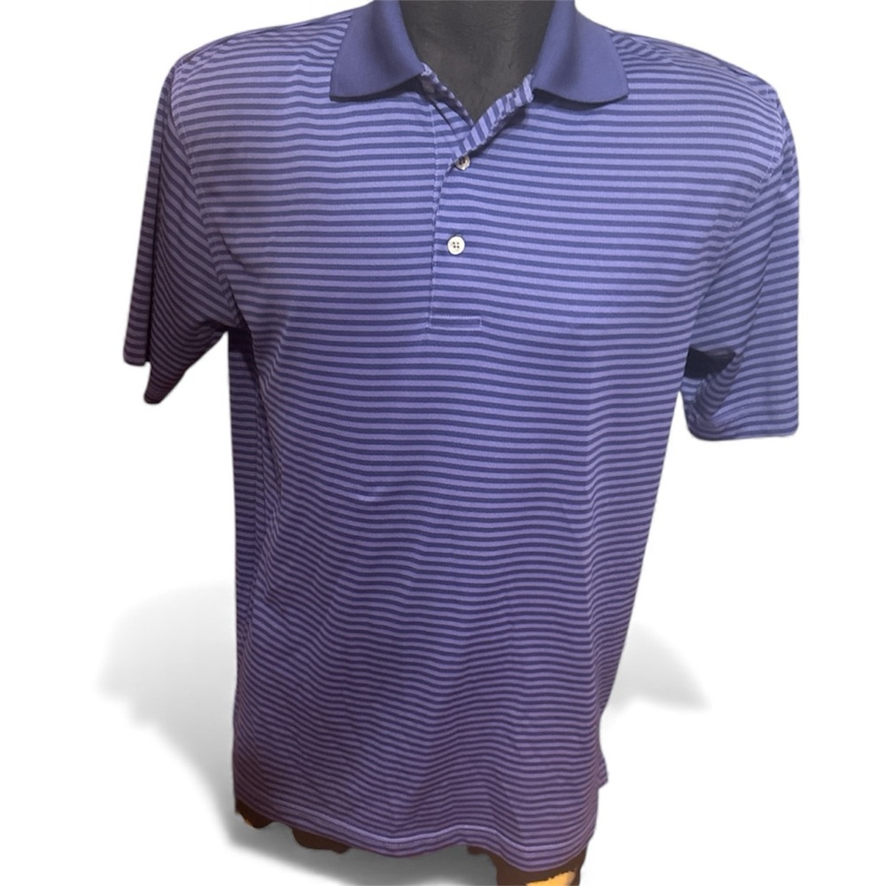 PGA Tour Purple Striped Polo Shirt. Men’s Medium
